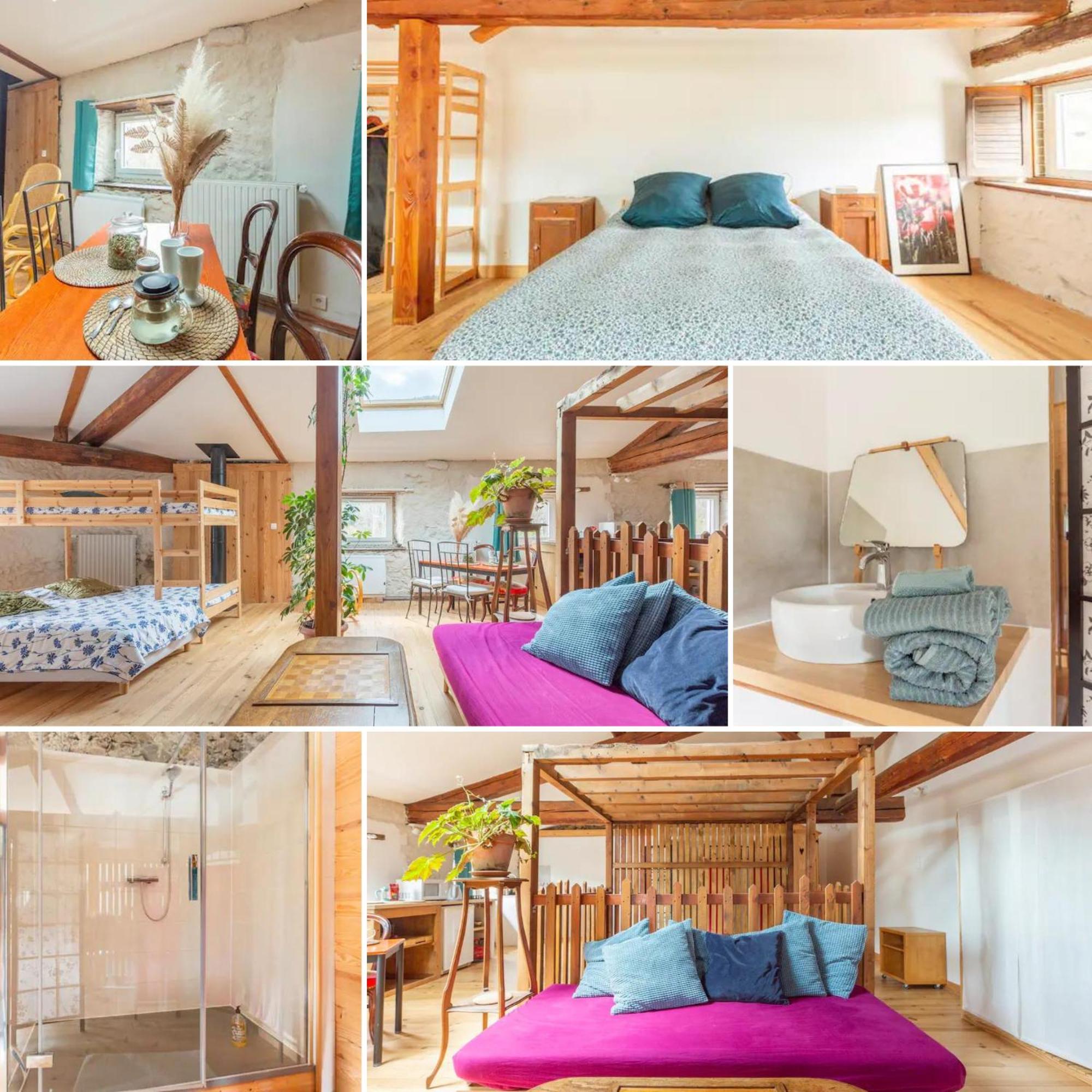 Chambre Triple Deluxe - Gite De La Louve Fougax-et-Barrineuf Exteriör bild